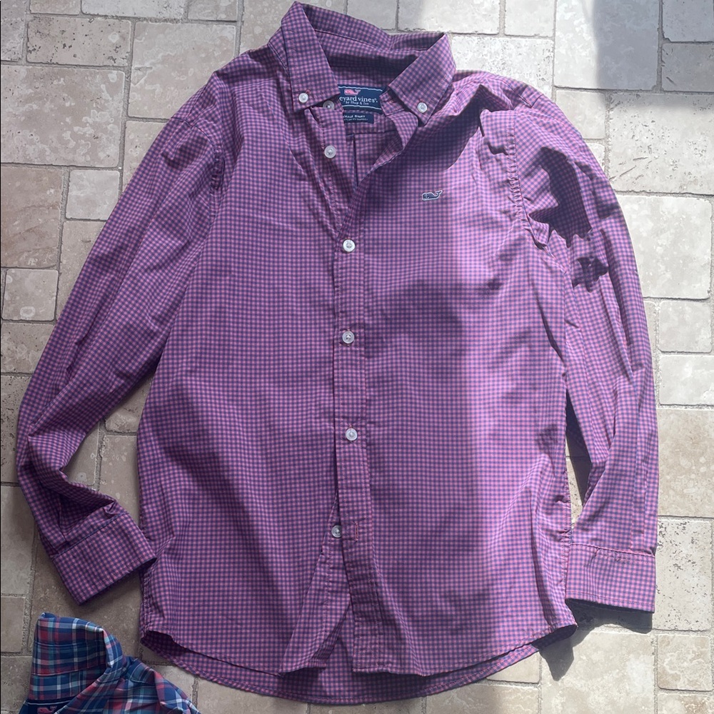 BUNDLE Vineyard Vines Boys SMALL 8-10 Shirt Lot Long Sleeve Dress Tops - Picture 8 of 10